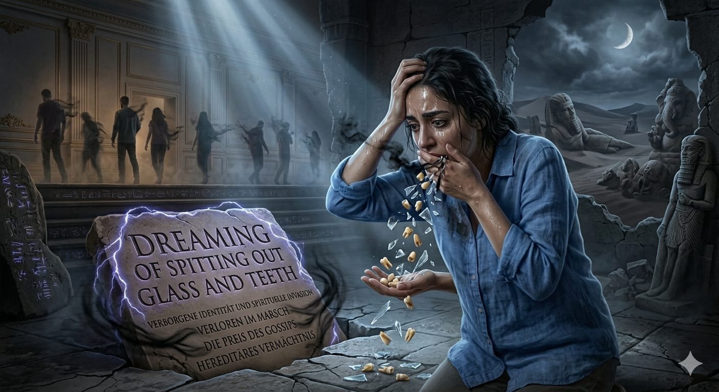 Interpretation of dreaming of spitting out glass and teeth related to gossip and lineage