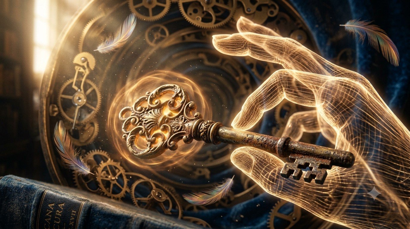 antiker Schlüssel im Traum islamische Bedeutung — spirituelles Symbol für geerbte Weisheit, Vermächtnis und unvollendete Geschichte