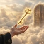clé dorée en rêve signification islam — symbole spirituel de bénédiction divine, opportunité rare et accès sacré
