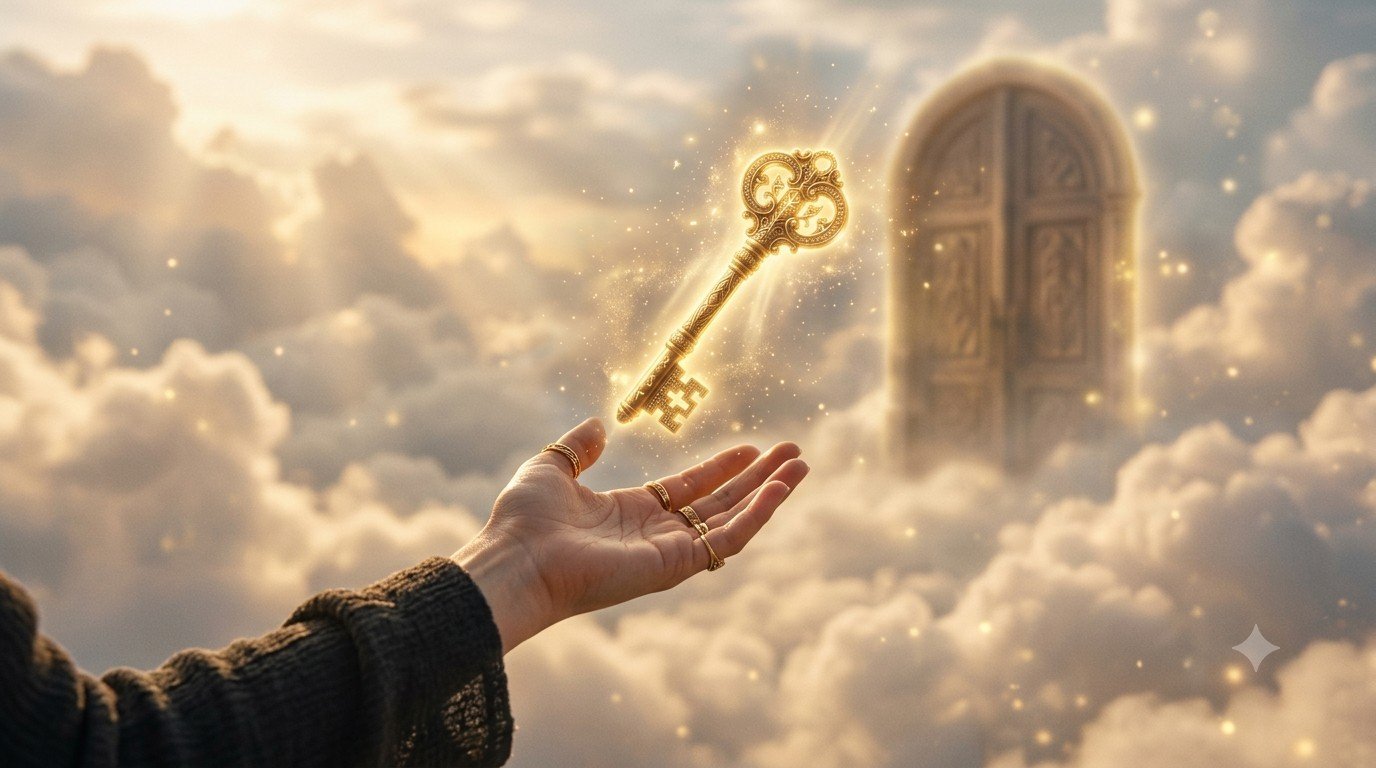 clé dorée en rêve signification islam — symbole spirituel de bénédiction divine, opportunité rare et accès sacré