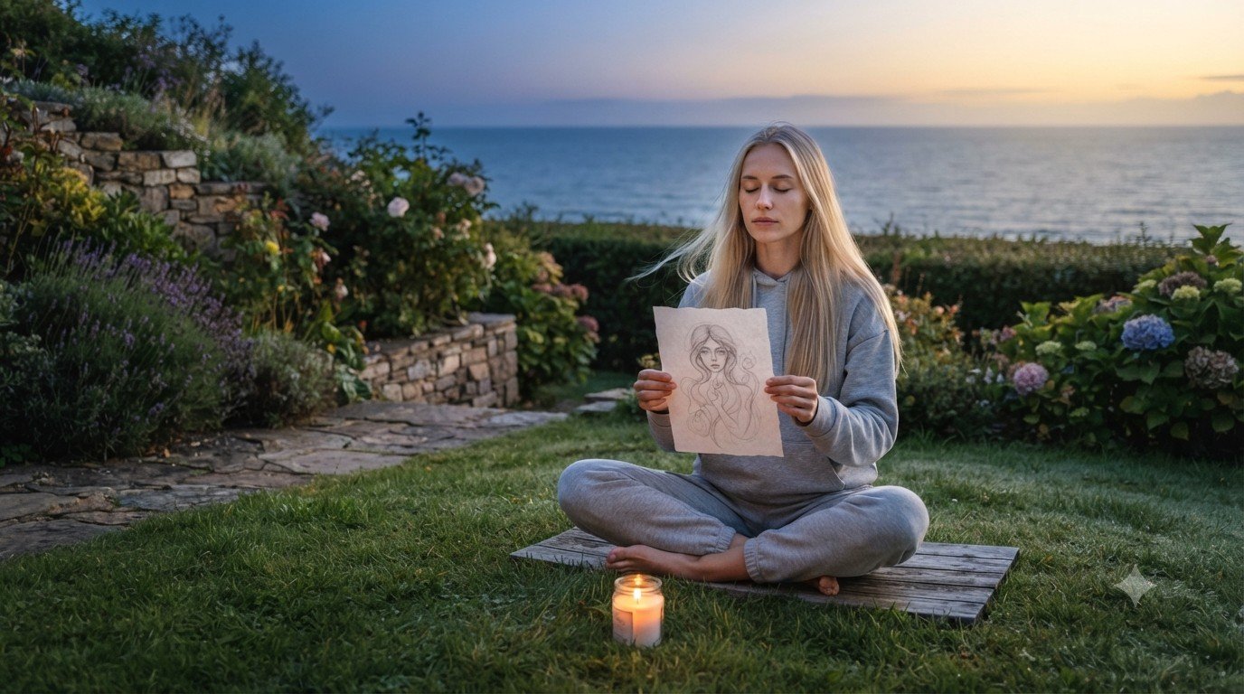 femme allumant une bougie pour un rituel de manifesting âme sœur dangereux