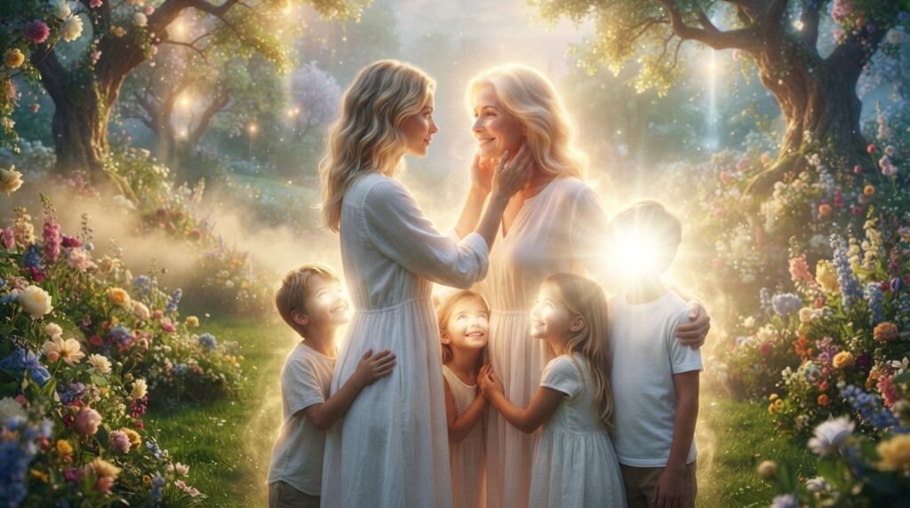 I saw my mother in a dream, surrounded by children and the faceless child