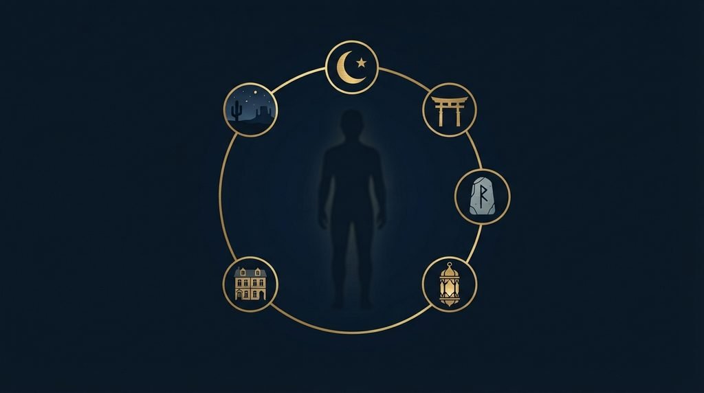  karabasan shadow being depicted across different world cultures
