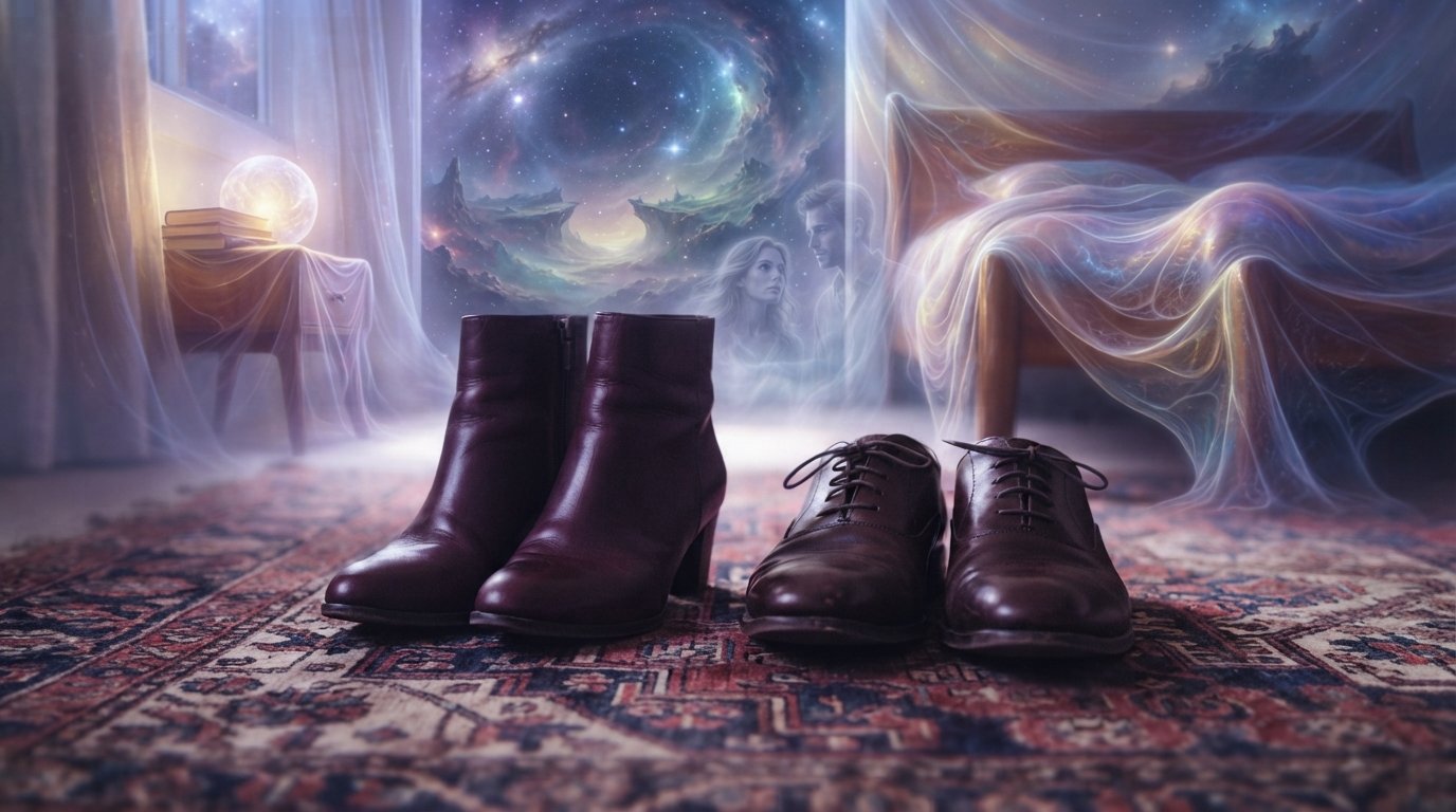 dromen over schoenen — symbool van weg en last